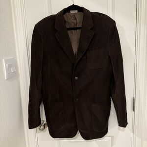 Perry Ellis Khaki Brown Cotton Blazer Size 42 Regular